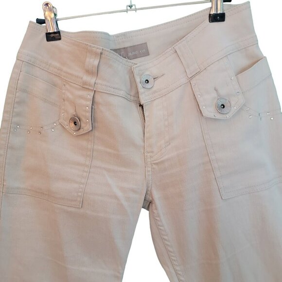 RVT white jeans w/ rhinestones. Size 12. Flare leg - Picture 6 of 12